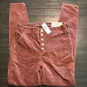 American Eagle Outfitters Super Stretch Corduroy Pants in Brown